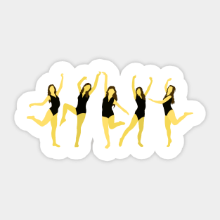 dancing women Sticker